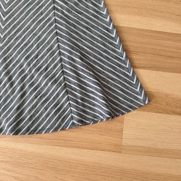 Talbots Pull-on Striped A-line 100% Cotton Shirt Size M Heather gray /blue - Picture 7 of 9